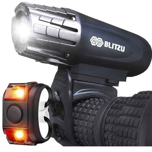 NEW Powerful Headlight and Taillight Rear LED Safety Bike Lights - Picture 1 of 9